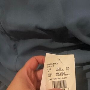 David’s Bridal- New Long Chiffon Surplice Tank Dress